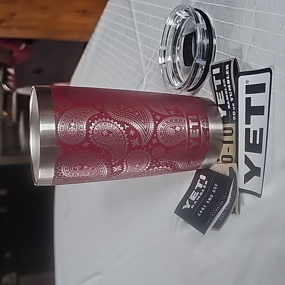 Yeti Rambler 20 oz Tumbler with paisley print - Picture 6 of 6